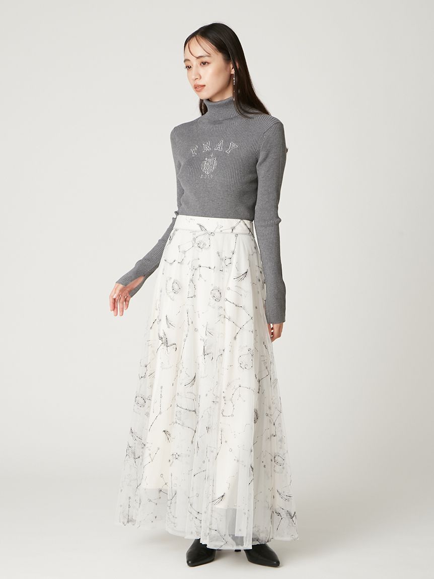 カレッジエンブロイダリーリブタートルニット(ニット)｜トップス｜FRAY