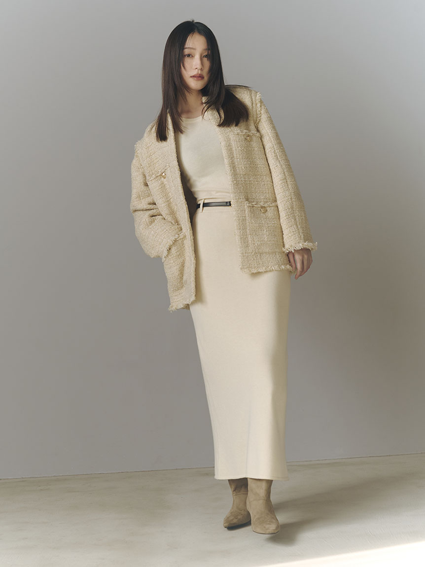 ウォッシャブルカシミヤシルクニットアンサンブル／ウォッシャブル