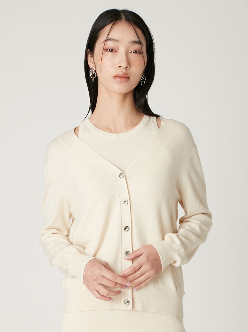 ウォッシャブルカシミヤシルクニットアンサンブル／ウォッシャブル