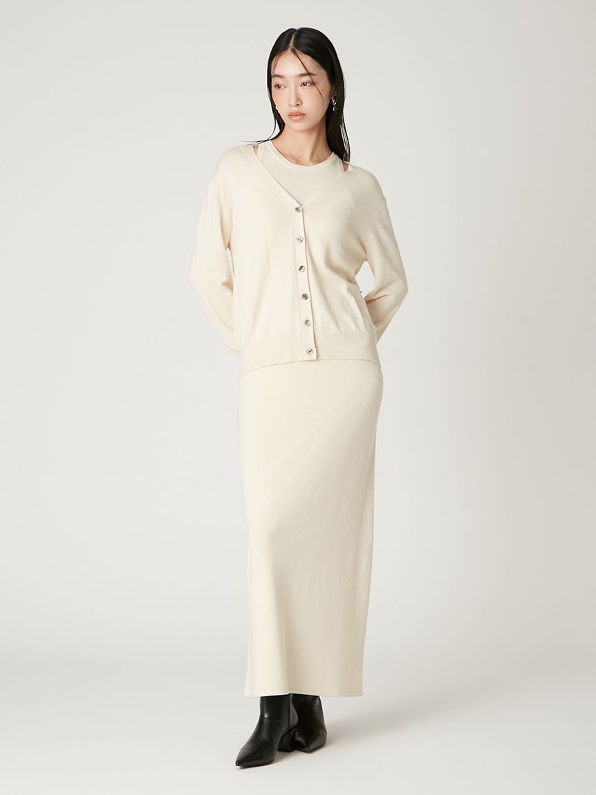 ウォッシャブルカシミヤシルクニットアンサンブル／ウォッシャブル