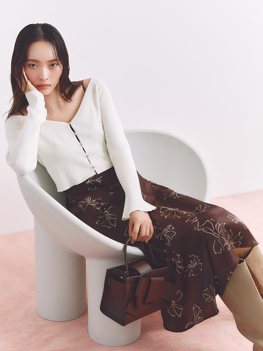 クロップドリブニットカーディガン(カーディガン)｜トップス｜FRAY I.D