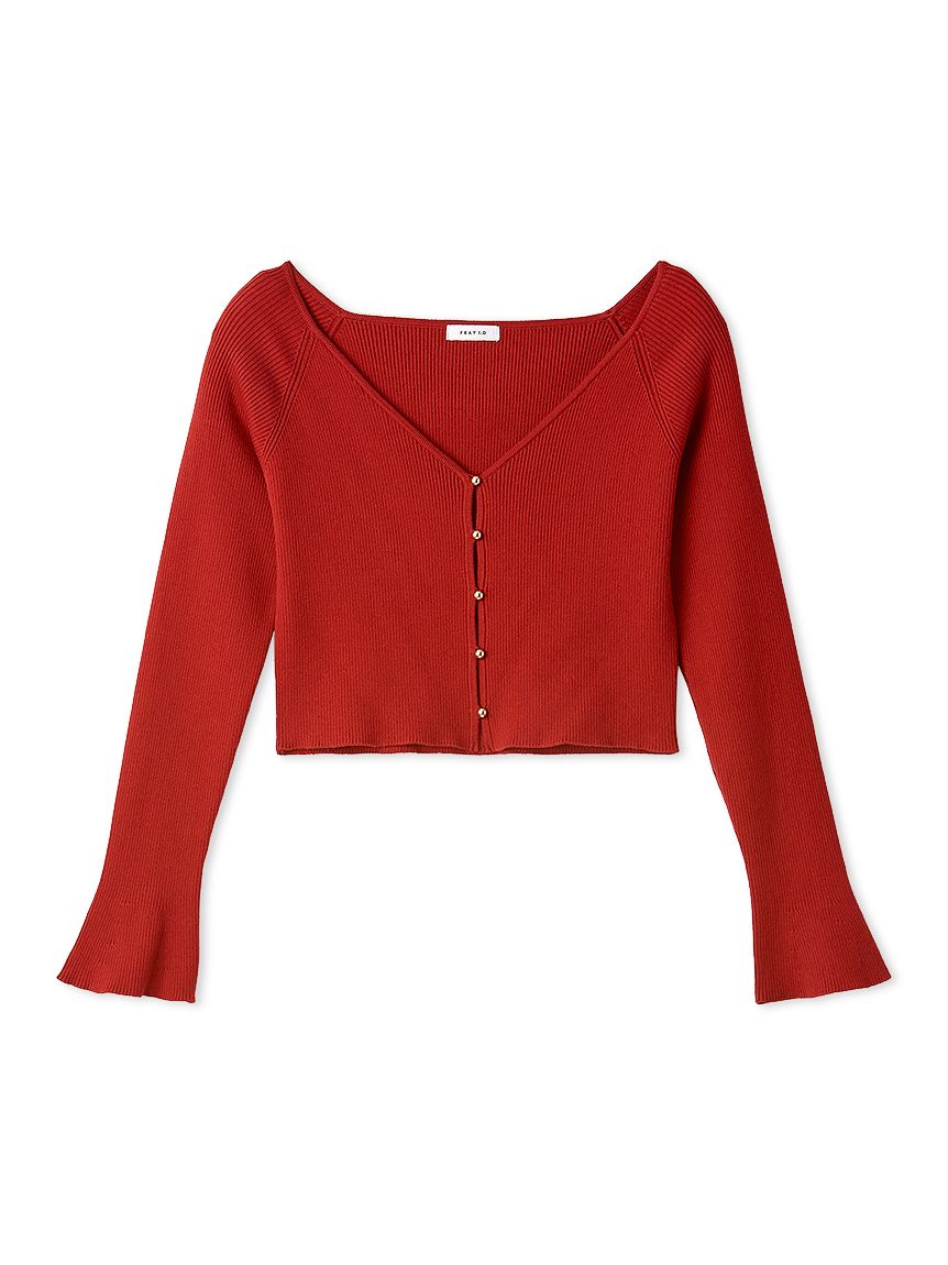 クロップドリブニットカーディガン(カーディガン)｜トップス｜FRAY I.D