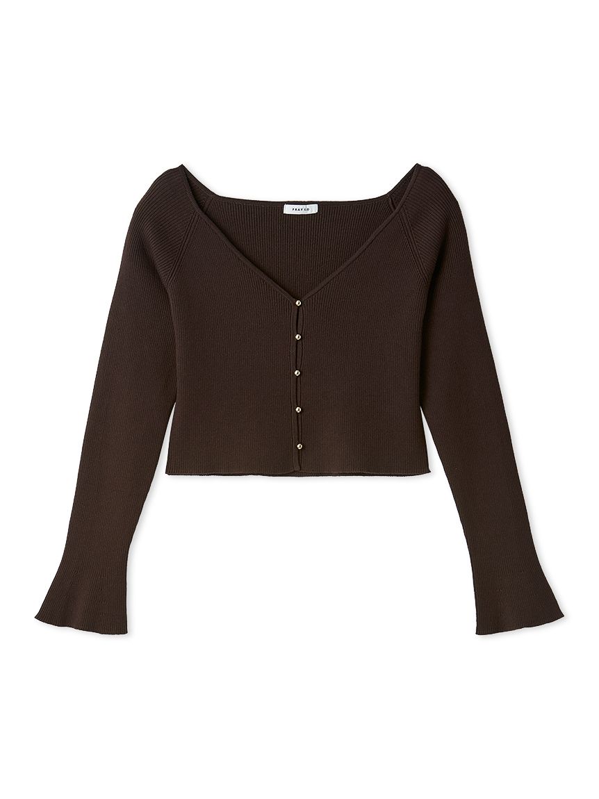 クロップドリブニットカーディガン(カーディガン)｜トップス｜FRAY I.D