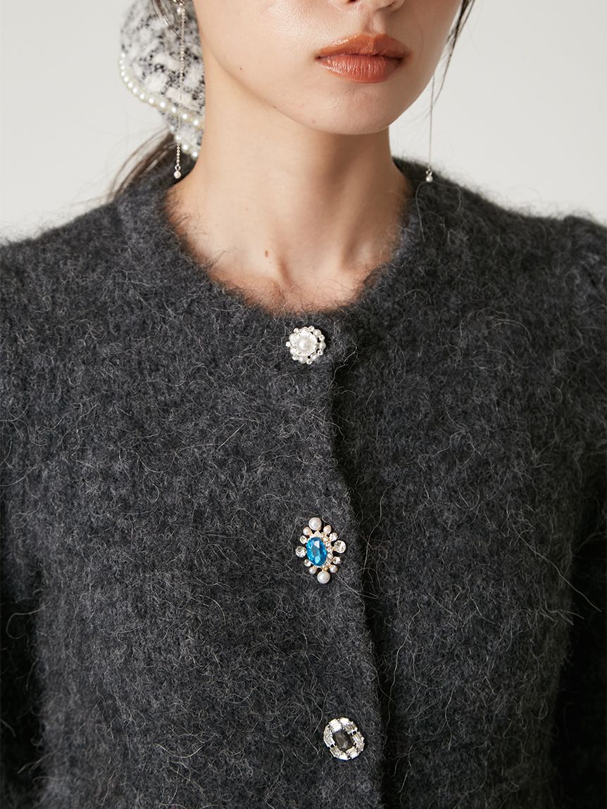 アルパカシャギービジューカーディガン(カーディガン)｜トップス｜FRAY