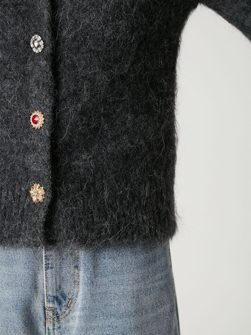 アルパカシャギービジューカーディガン(カーディガン)｜トップス｜FRAY