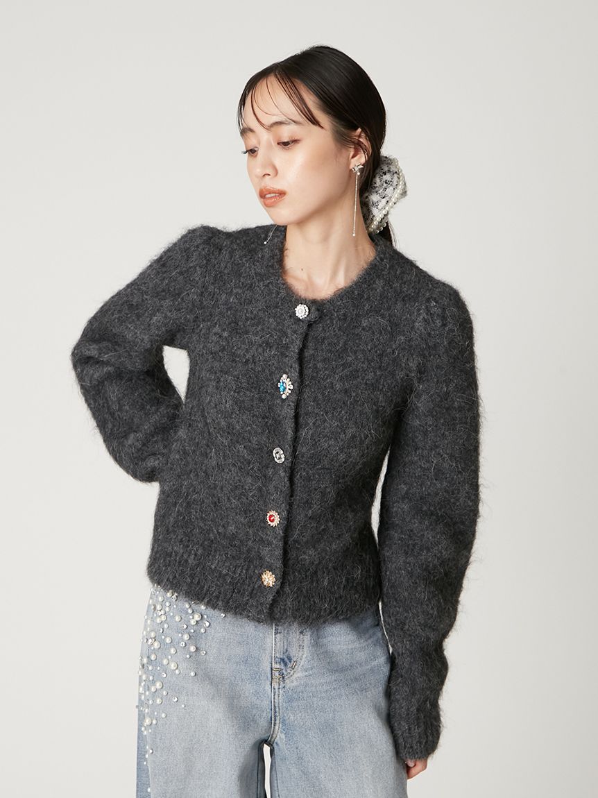 アルパカシャギービジューカーディガン(カーディガン)｜トップス｜FRAY