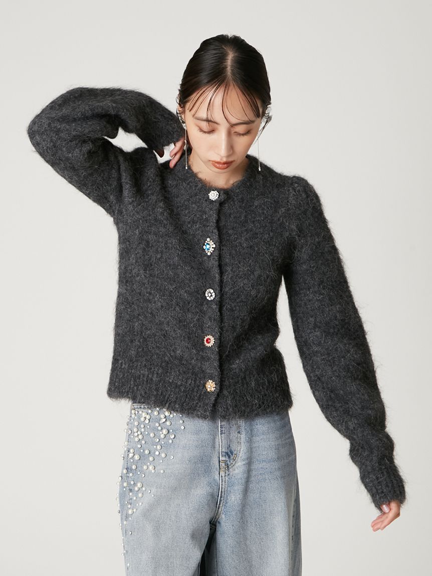 アルパカシャギービジューカーディガン(カーディガン)｜トップス｜FRAY