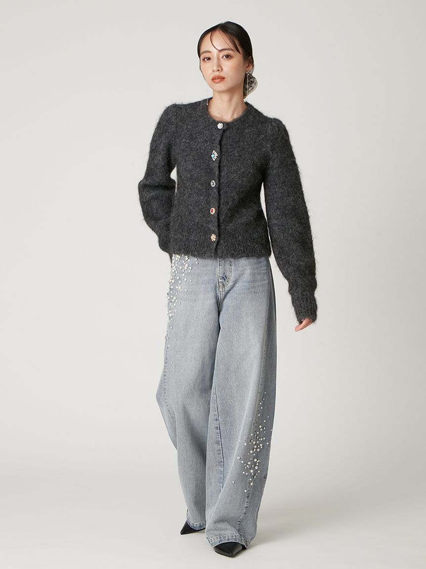 アルパカシャギービジューカーディガン(カーディガン)｜トップス｜FRAY