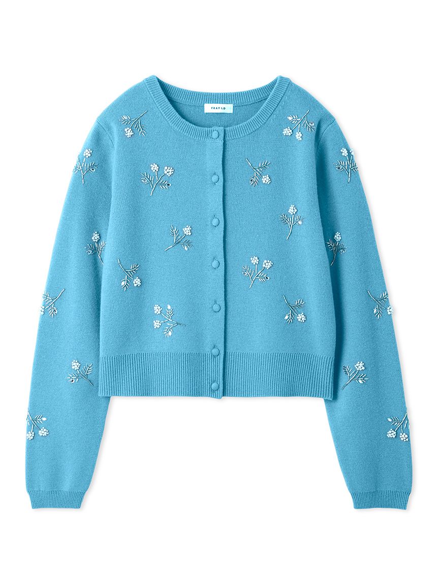 パールビジューフラワーニットカーディガン(ニット)｜トップス｜FRAY