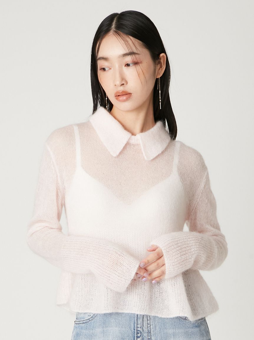 2wayシアーモヘアニットプルオーバー(ニット)｜トップス｜FRAY I.D