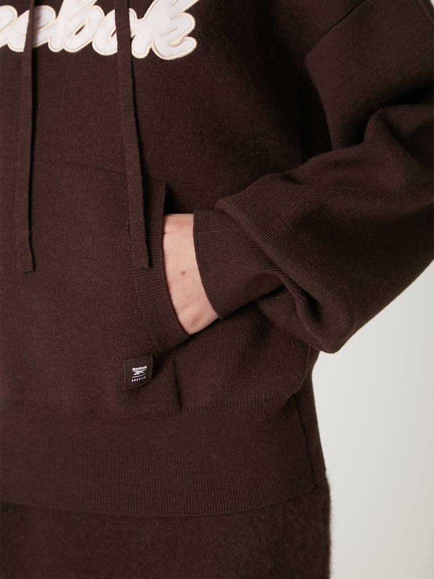 Reebok× FRAY I.D】サテンロゴニットフーディー(ニット)｜トップス