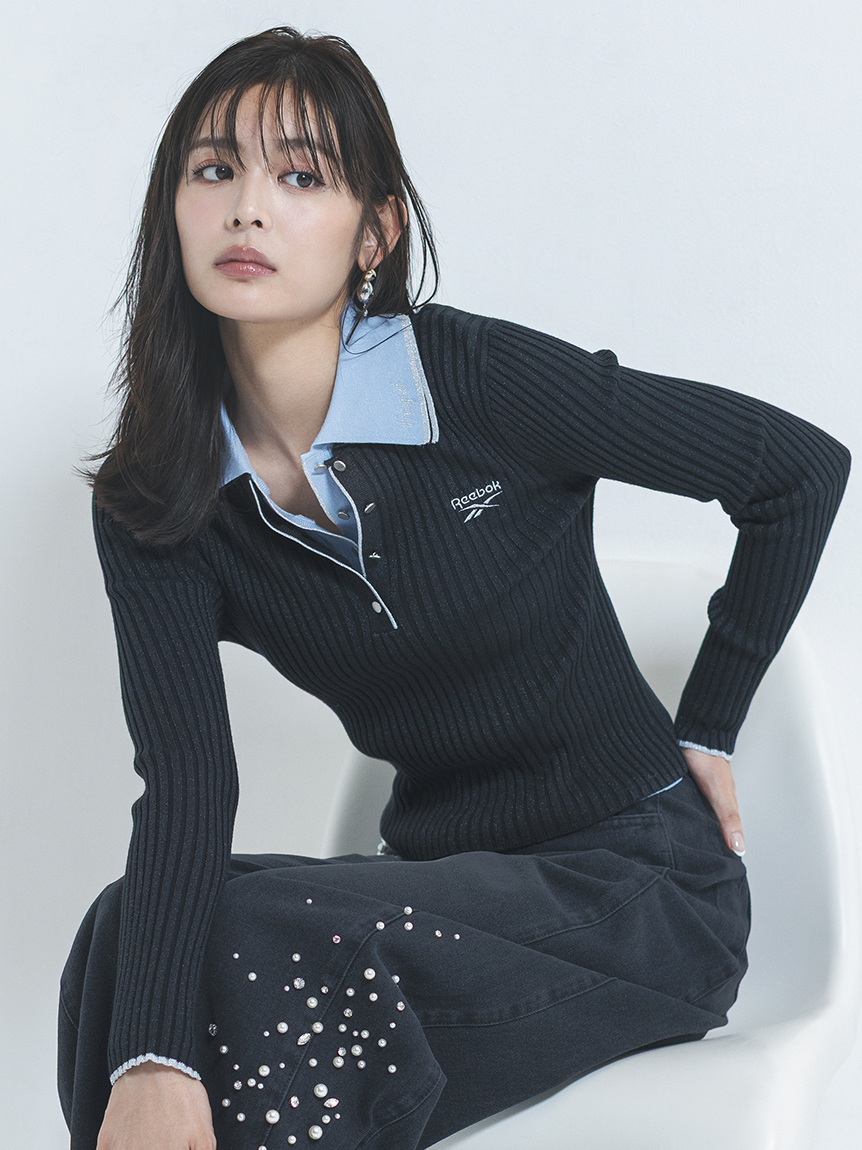 Reebok× FRAY I.D】ラメリブポロカラーニット(ニット)｜トップス｜FRAY
