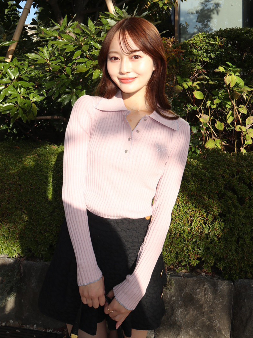 Reebok× FRAY I.D】ラメリブポロカラーニット(ニット)｜トップス｜FRAY