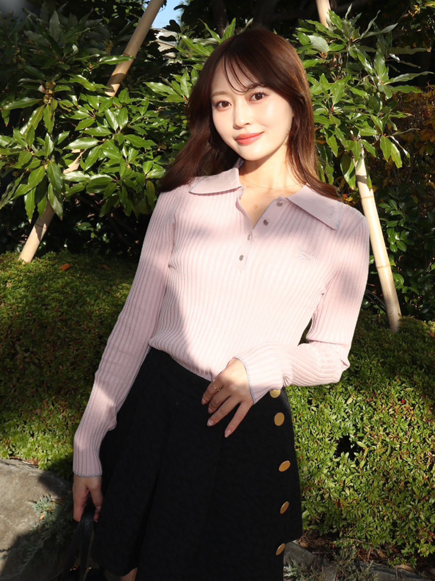 Reebok× FRAY I.D】ラメリブポロカラーニット(ニット)｜トップス｜FRAY