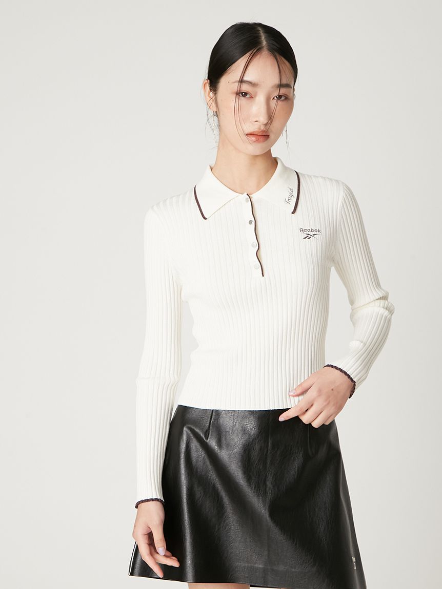 Reebok× FRAY I.D】ラメリブポロカラーニット(ニット)｜トップス｜FRAY