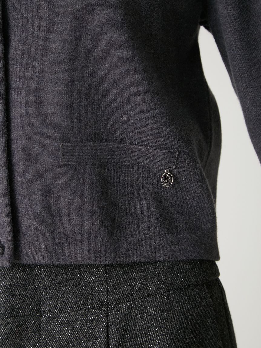 パールトリムカラーアタッチドカーディガン(カーディガン)｜トップス