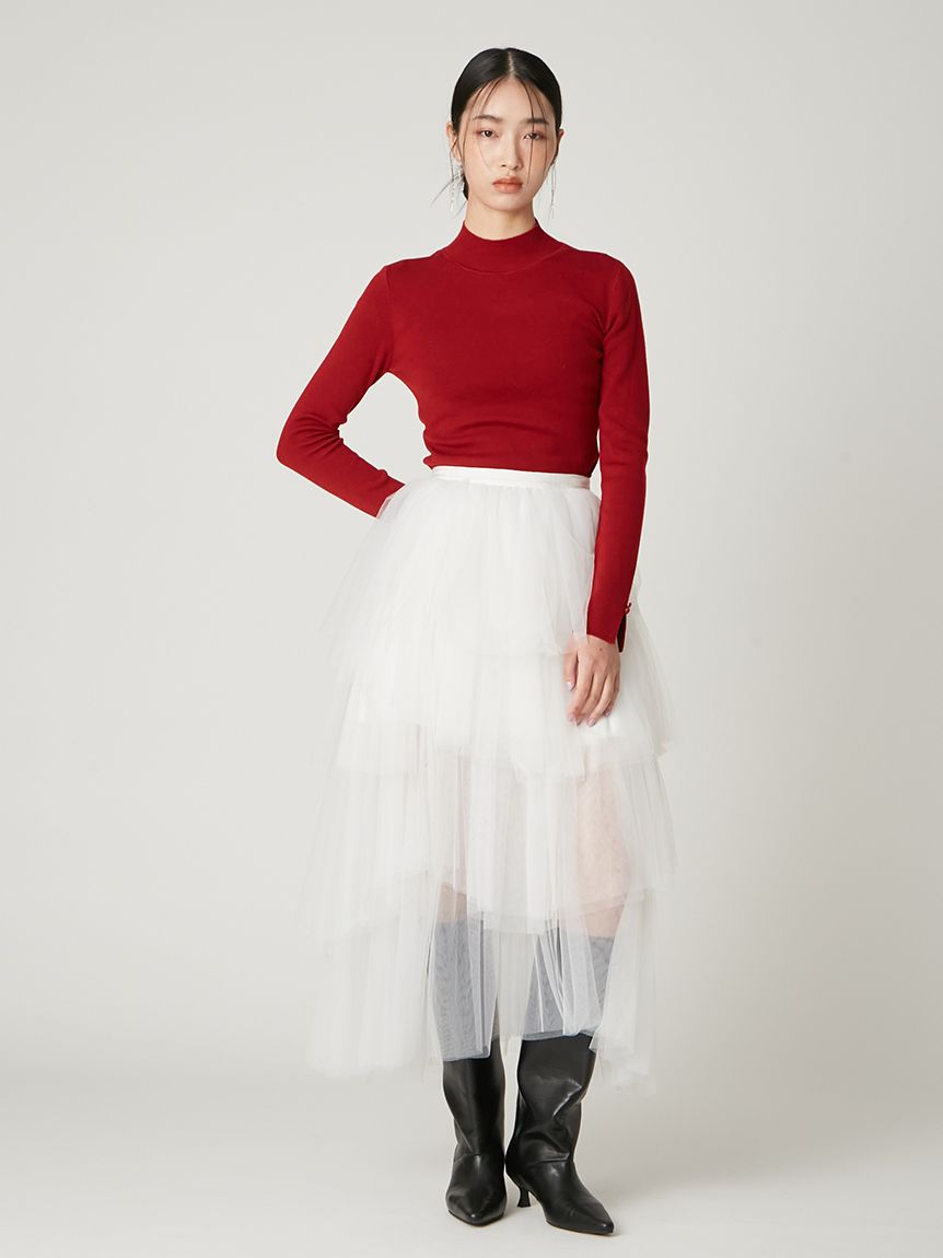 シルクブレンドバックオープンタートルニット(ニット)｜トップス｜FRAY