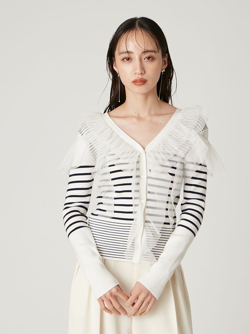 プリーツチュールフリルニット(ニット)｜トップス｜FRAY I.D（フレイ