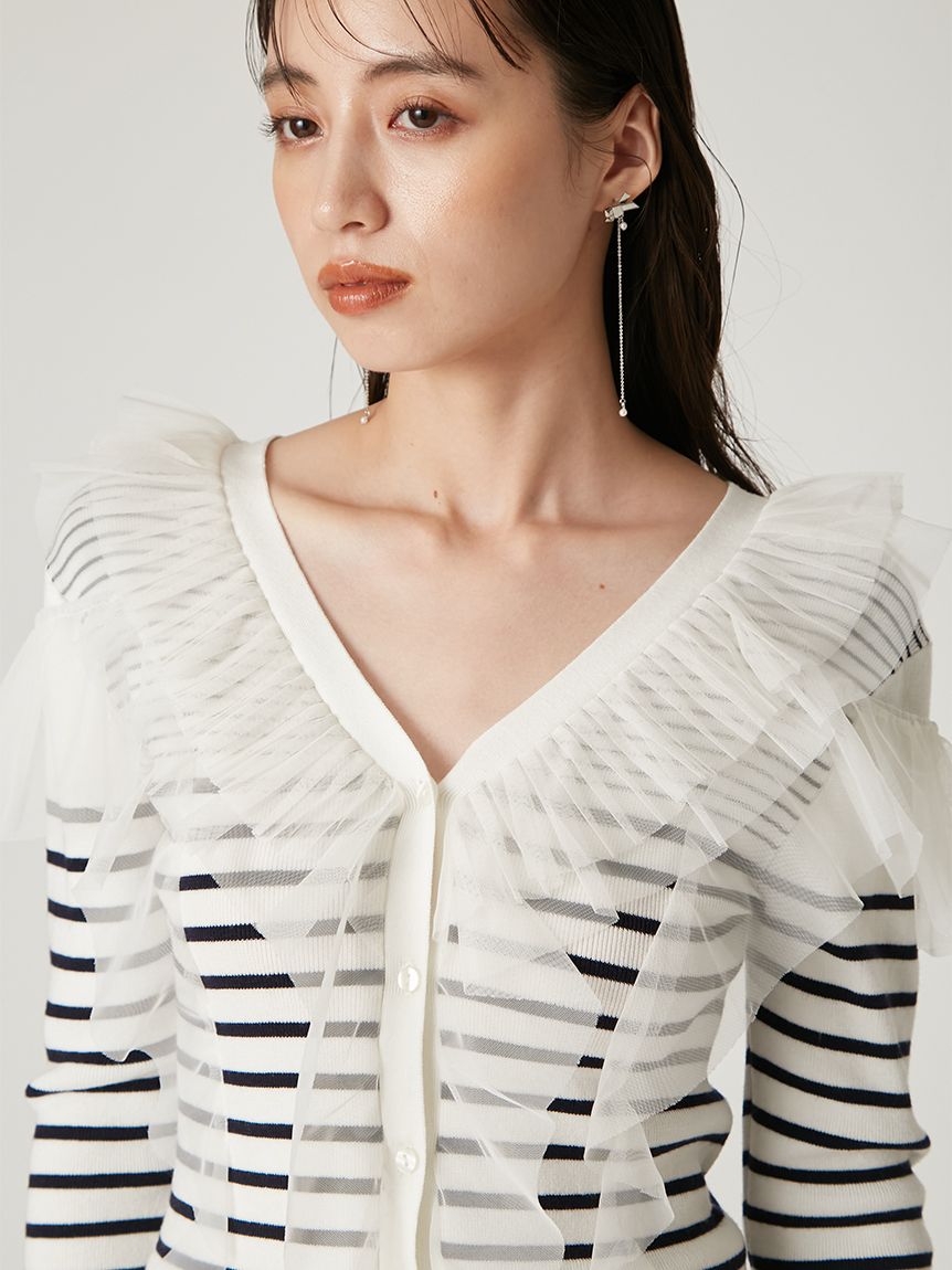 プリーツチュールフリルニット(ニット)｜トップス｜FRAY I.D（フレイ