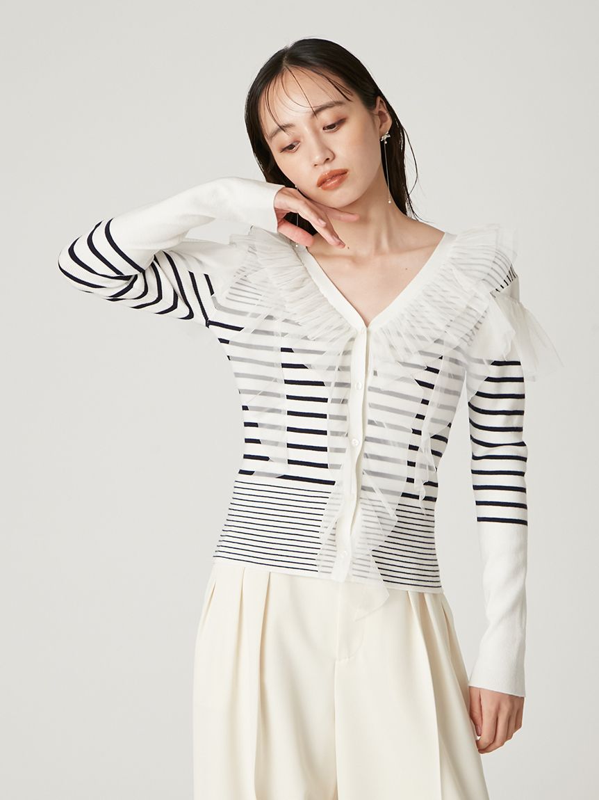 プリーツチュールフリルニット(ニット)｜トップス｜FRAY I.D（フレイ