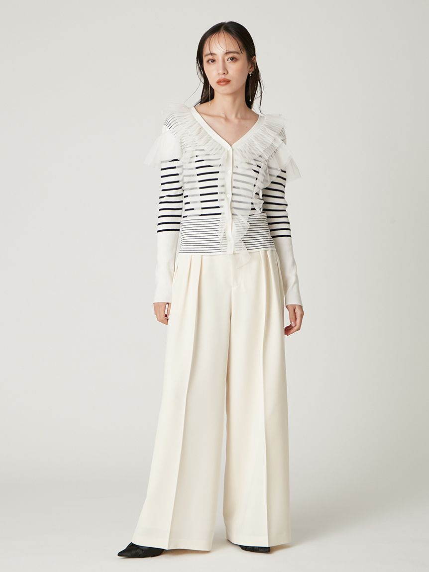 プリーツチュールフリルニット(ニット)｜トップス｜FRAY I.D（フレイ