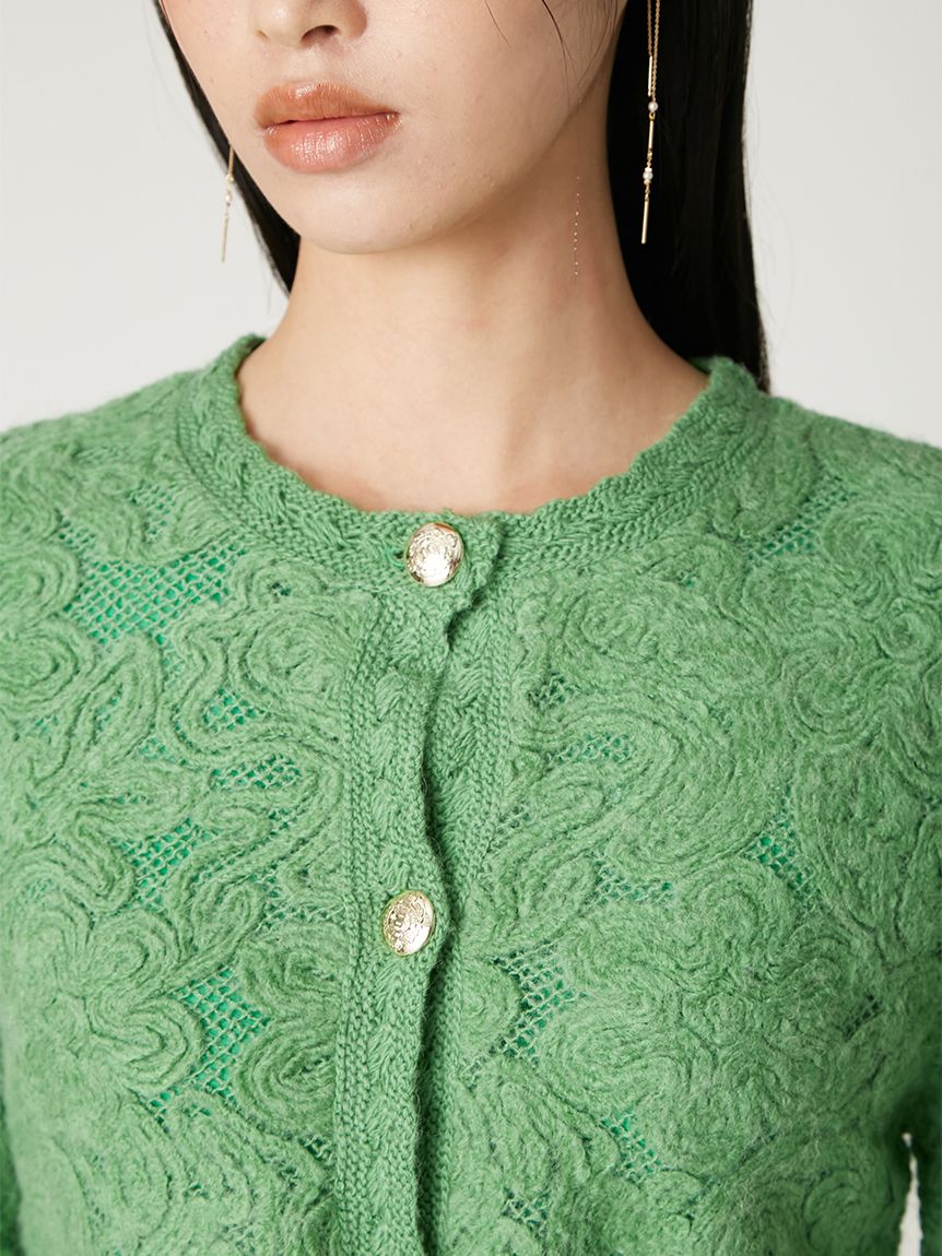 エンブロイダリーニットジャケット(ニット)｜トップス｜FRAY I.D