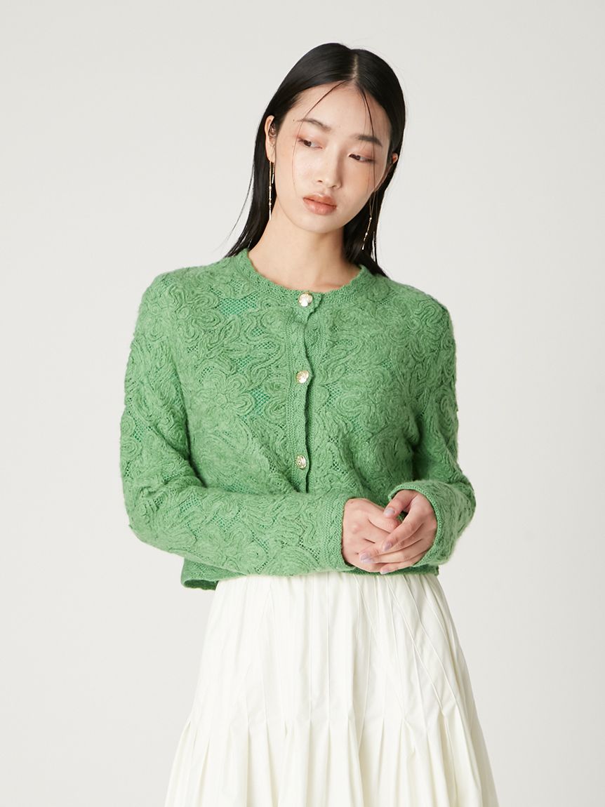 エンブロイダリーニットジャケット(ニット)｜トップス｜FRAY I.D