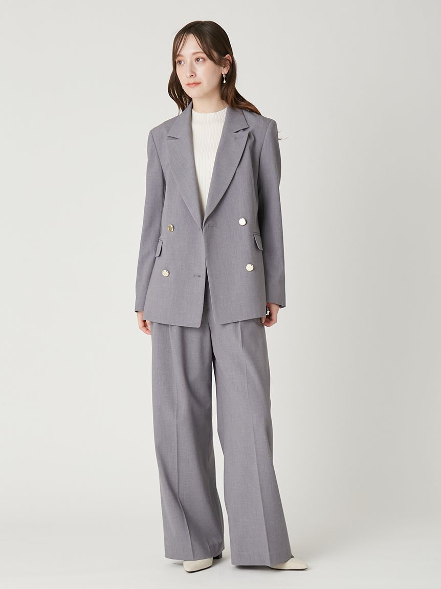 シルクブレンドハイネックノースリリブニット／ウォッシャブル(ニット