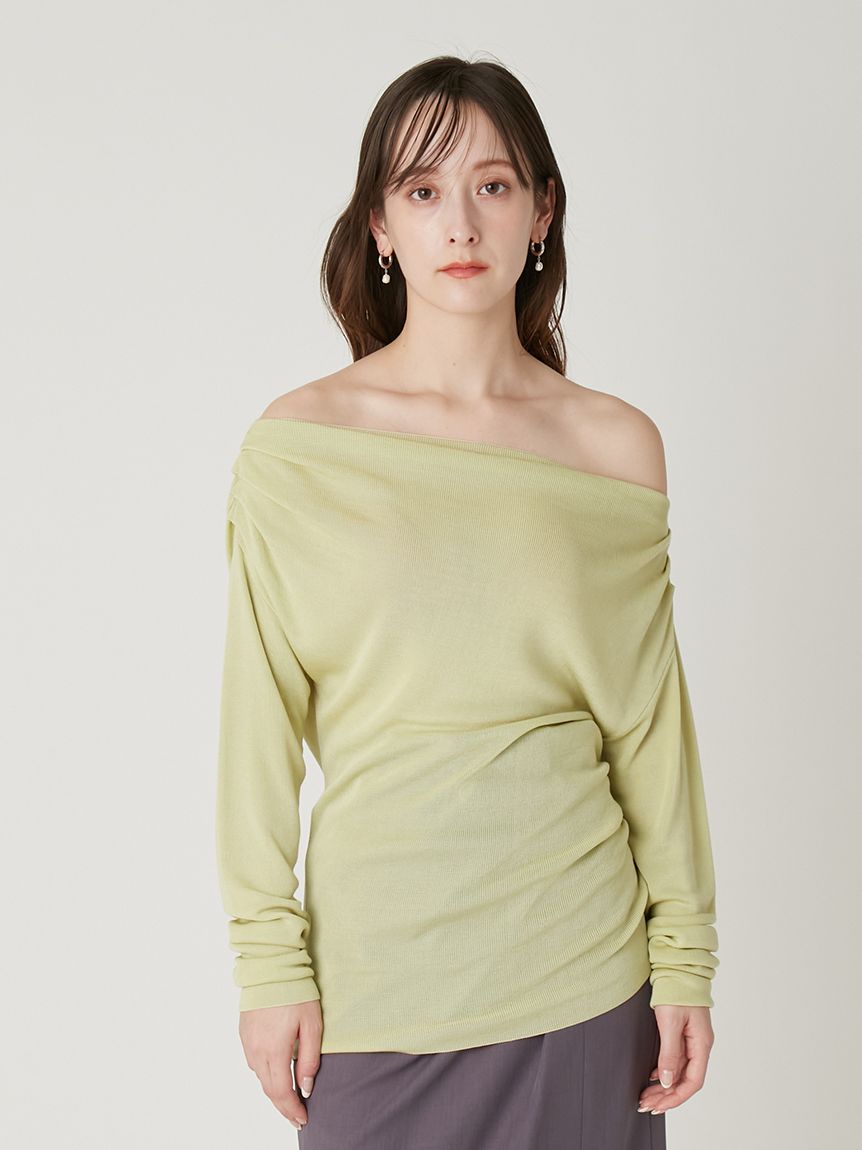 アシンメトリーオフショルニットトップス(ニット)｜トップス｜FRAY I.D