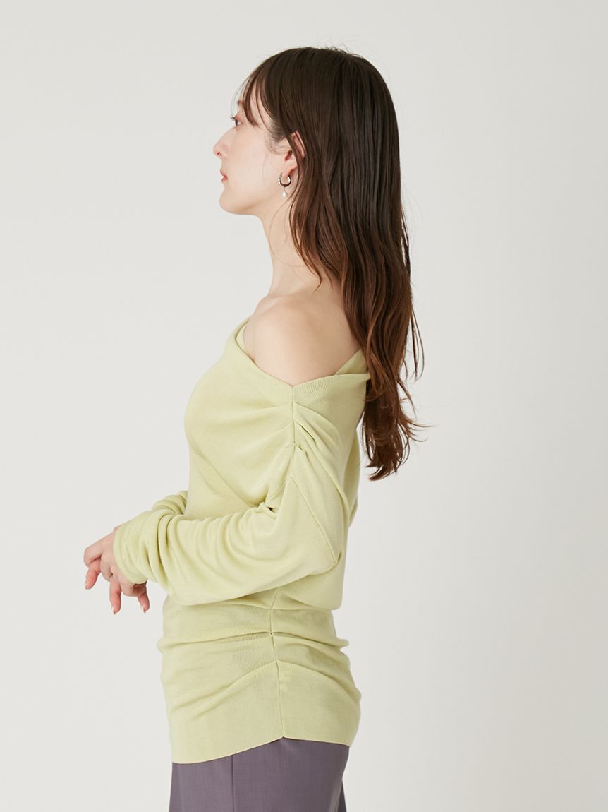 アシンメトリーオフショルニットトップス(ニット)｜トップス｜FRAY I.D