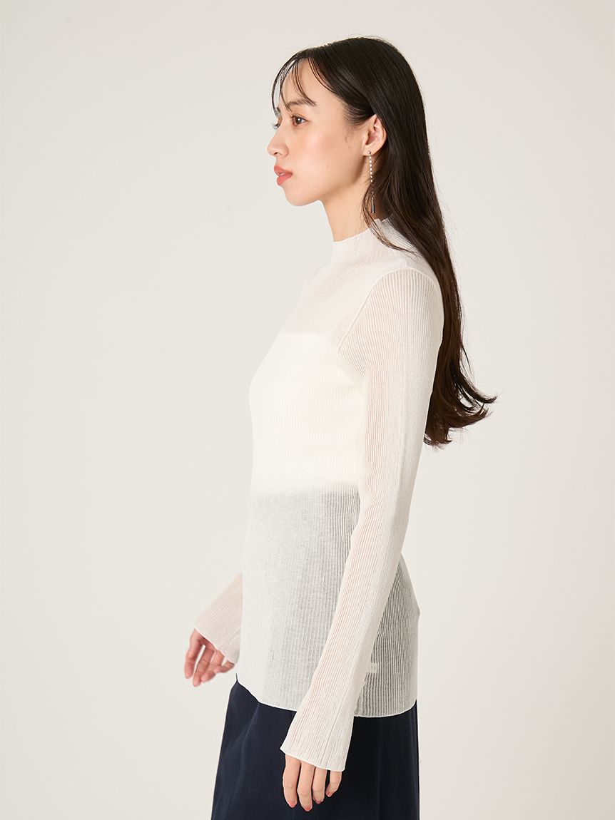 SNIDELシアーハイネックニットプルオーバー SNIDEL - SNIDEL シアーハイネックプルオーバーの通販 by sya's shop