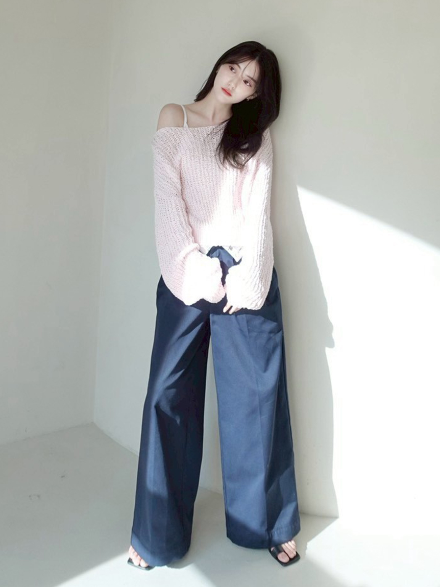 スラブコットンローゲージニット(ニット)｜トップス｜FRAY I.D（フレイ