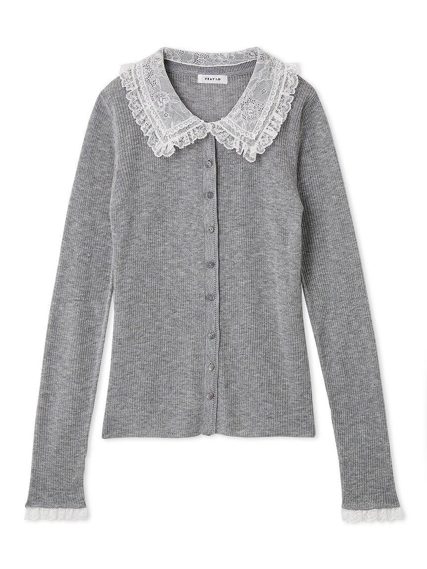 レースカラーニットカーディガン(ニット)｜トップス｜FRAY I.D（フレイ
