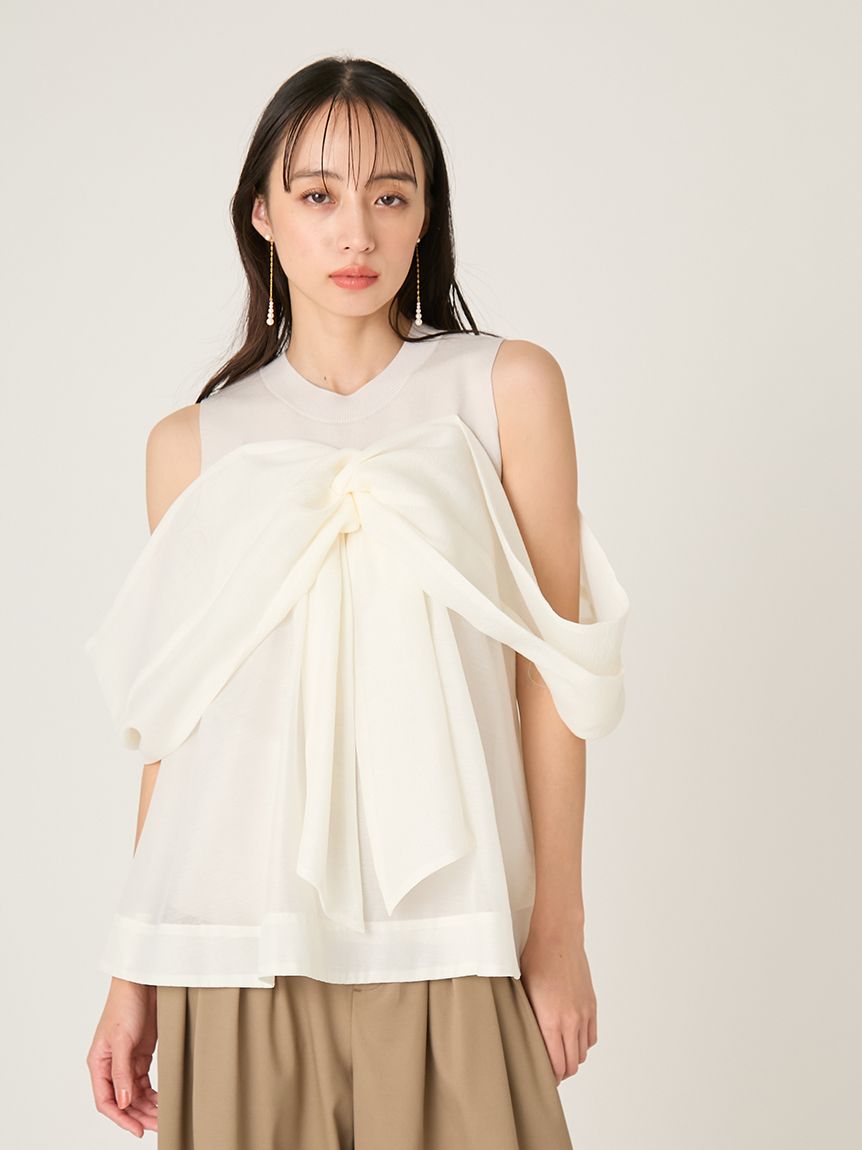 ニットコンビペプラムトップス(ニット)｜トップス｜FRAY I.D（フレイ