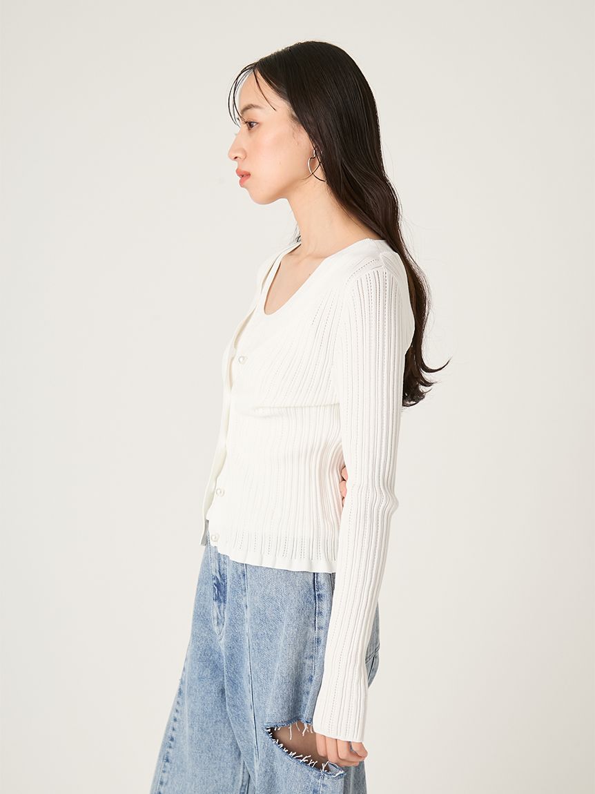 コットンモダールアンサンブルニット(ニット)|トップス|FRAY I.D コットンモダールアンサンブルニット(ニット)|トップス|FRAY I.D