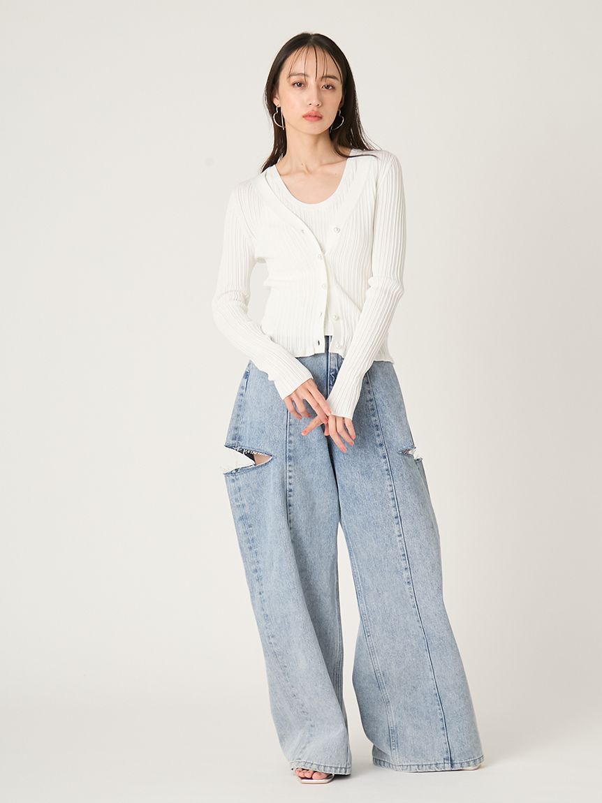 FRAY I.D コットンモダールアンサンブルニット コットンモダールアンサンブルニット(ニット)｜トップス｜FRAY I.D