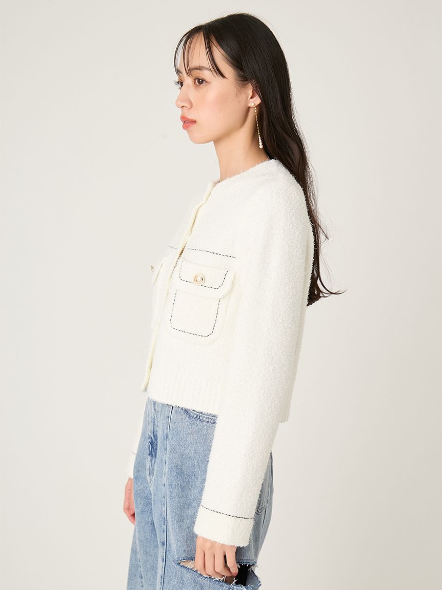 ミックスヤーンニットジャケット(ニット)｜トップス｜FRAY I.D（フレイ