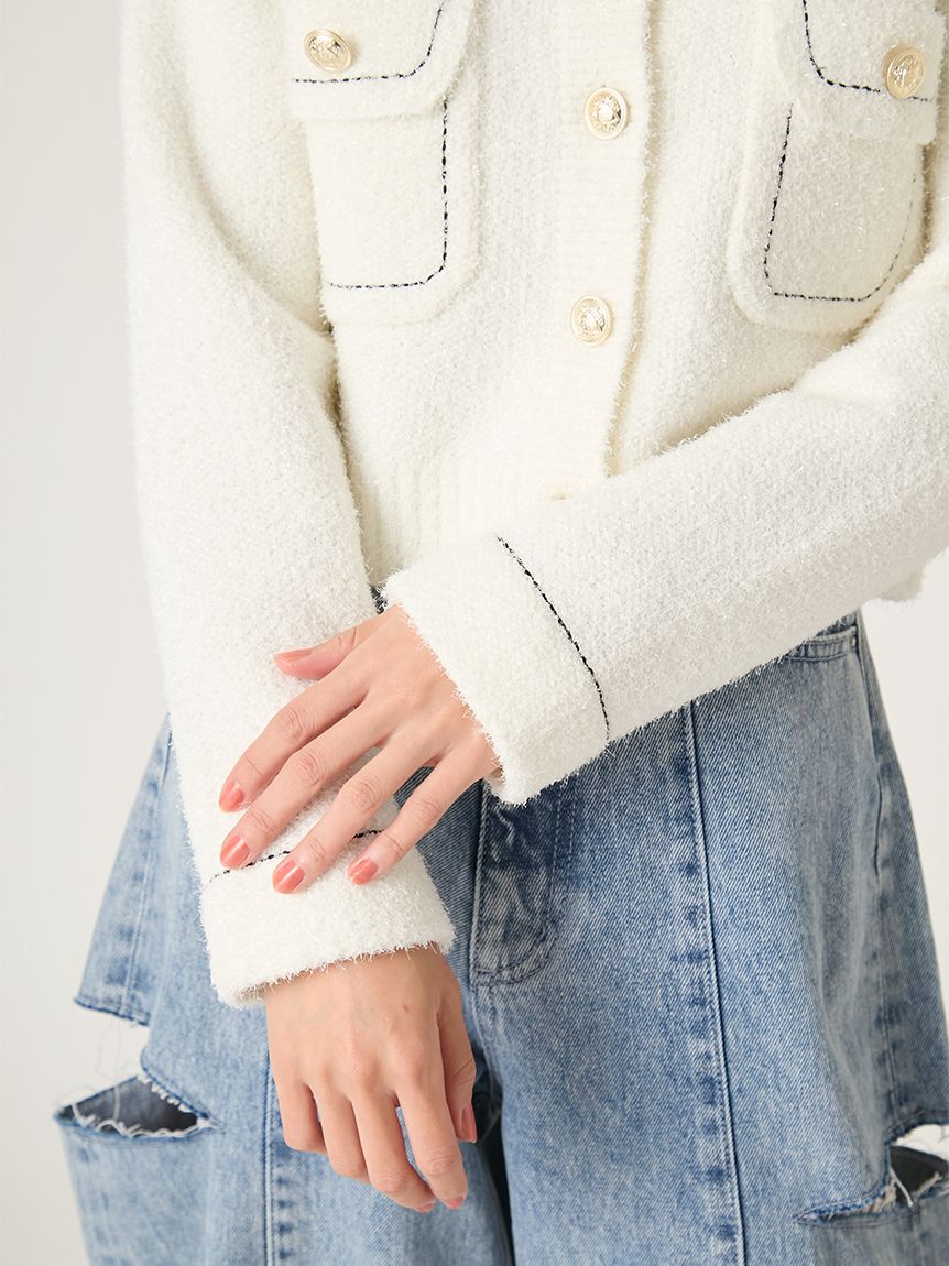 ミックスヤーンニットジャケット(ニット)｜トップス｜FRAY I.D（フレイ