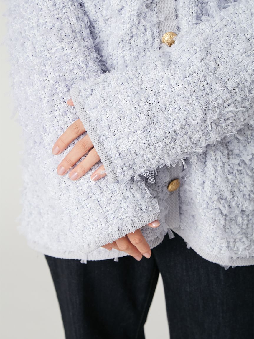 M*e様 期間限定オークション/極美品★ハロッズリボンヤーン ツイードジャケット 楽天市場】【SALE】キラキラビジューツイードジャケット レディース