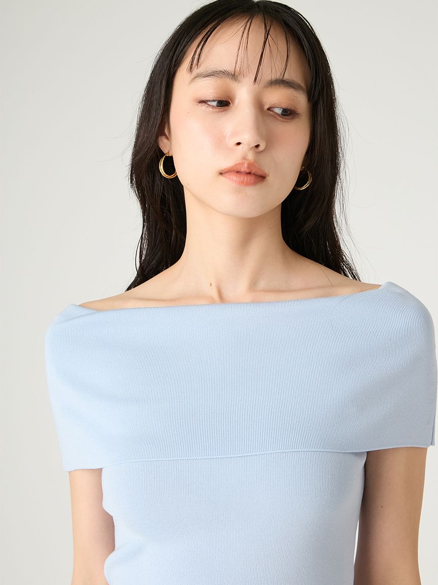 FRAY I.D オフショルニットトップス ウォッシャブル・UVカット・接触冷