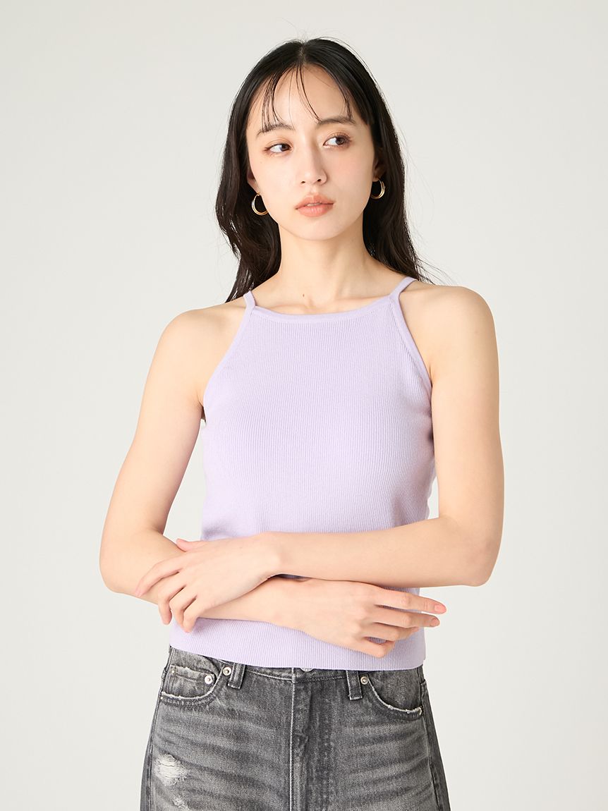 リネン混カップインリブニットキャミトップス(ニット)｜トップス｜FRAY