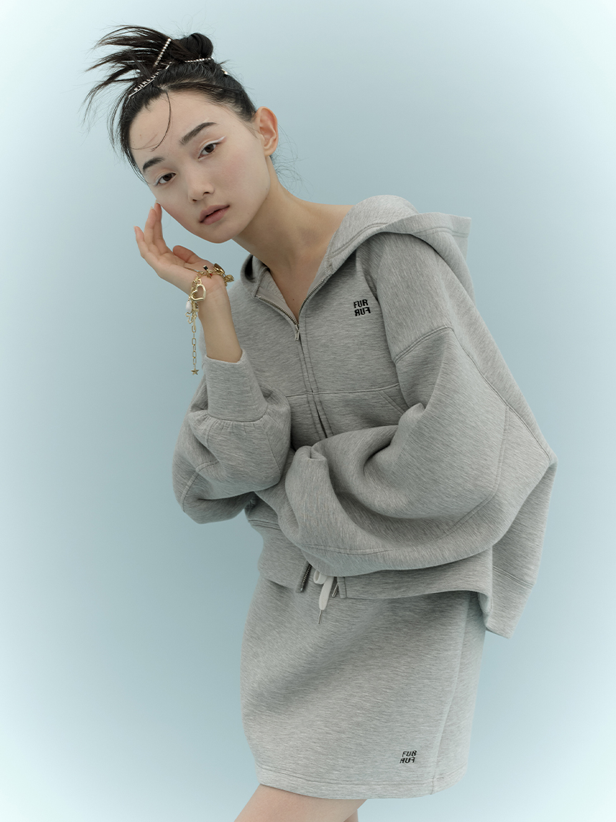 FURFUR ロゴ刺繍フーディーセットアップ ロゴ刺繍フーディーセットアップ(セットアップ)｜ワンピース