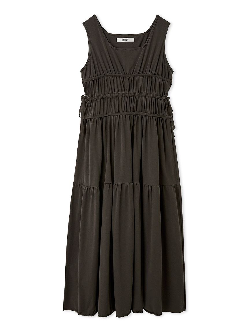 ノースリーブティアードカットワンピース(ロングワンピース