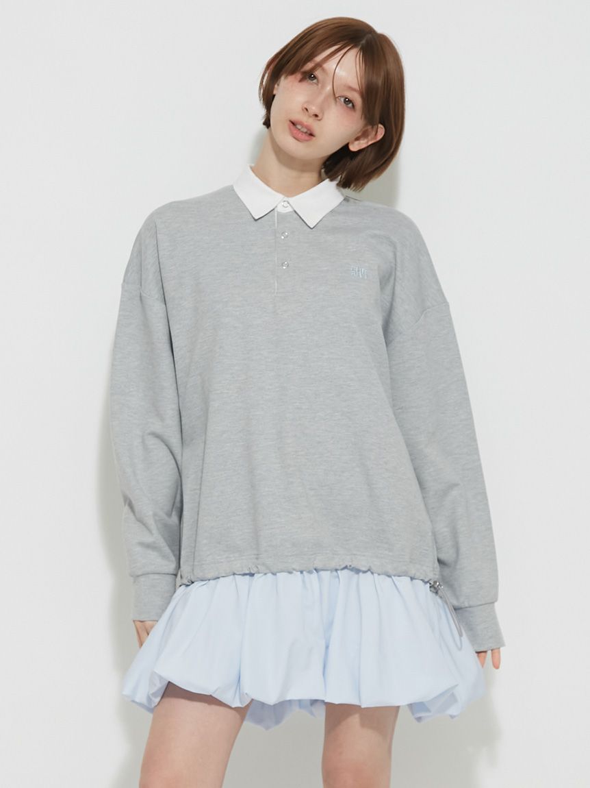 WEB限定カラー】ドッキングラガースウェットワンピース(ミニワンピース