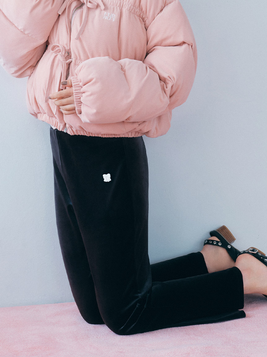 リボン刺繍イージーベロアパンツ(ロングパンツ)｜ボトムス｜FURFUR