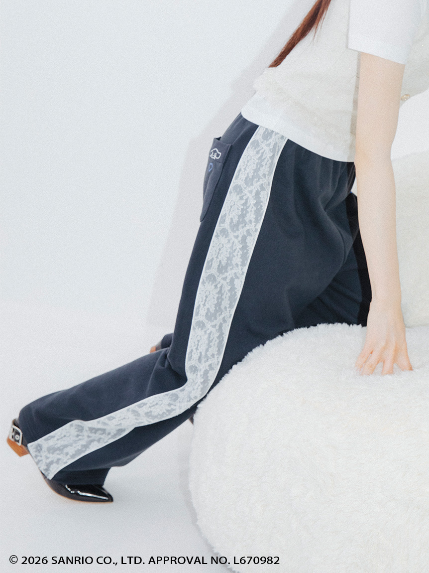 MASH SUMMER WEEK限定】【シナモロール】サイドレーススウェットパンツ