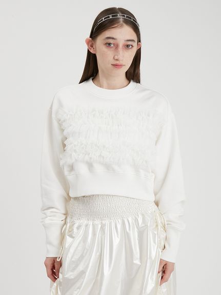 FURFUR（ファーファー）の「チュールフリルスリーブスウェット