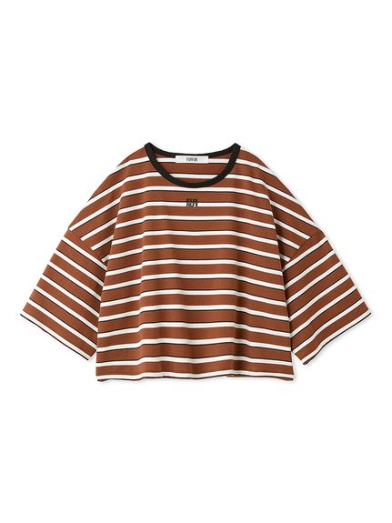 patou ボーダーTシャツ　クロップド セール】クロップド丈細ボーダー柄Tシャツ（Tシャツ/カットソー