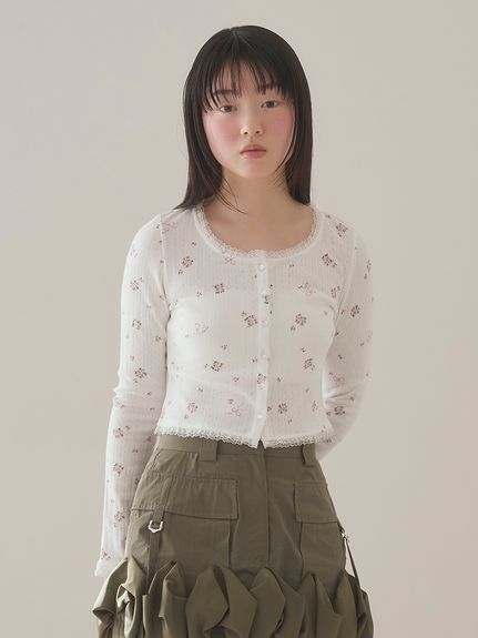 フラワープリントカーディガン(カーディガン)｜トップス｜FURFUR