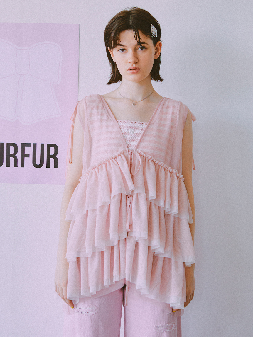 FURFUR（ファーファー）の「チュールレイヤードセットトップス